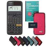 Casio fx-85DE X avec housse de protection Rose et manuel (80 pages, DIN A5) - Calculatrice scientifique - Smart Set