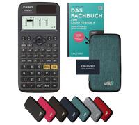 Casio fx-85DE X avec housse de protection Turquoise et manuel (80 pages, DIN A5) - Calculatrice scientifique - Smart Set