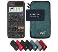 Casio fx-85DE X ClassWiz avec Housse de Protection WYNGS incluse Turquoise - Calculatrice Scientifique - Pack de Base