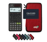 Casio fx-85ES Plus 2nd edition avec Housse de Protection WYNGS incluse Rouge - Calculatrice Scientifique - Pack de Base