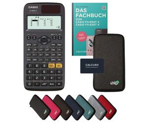 Casio fx-85GT X avec housse de protection Gris foncé et manuel (64 pages, DIN A5) - Calculatrice scientifique - Smart Set