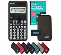 Casio fx-87DE CW avec housse de protection Gris foncé et manuel (160 pages, DIN A5) - Calculatrice scientifique - Smart Set