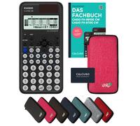 Casio fx-87DE CW avec housse de protection Rose et manuel (160 pages, DIN A5) - Calculatrice scientifique - Smart Set