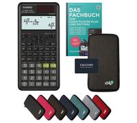 Casio fx-87DE Plus 2nd edition avec housse de protection Gris foncé et manuel (48 pages, DIN A5) - Calculatrice scientifique - Smart Set