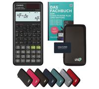 Casio fx-87DE Plus 2nd edition avec housse de protection Noir et manuel (48 pages, DIN A5) - Calculatrice scientifique - Smart Set