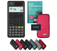 Casio fx-87DE Plus 2nd edition avec housse de protection Rose et manuel (48 pages, DIN A5) - Calculatrice scientifique - Smart Set