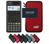 Casio fx-87DE Plus 2nd Edition avec Housse de Protection WYNGS incluse Rouge - Calculatrice Scientifique - Pack de Base