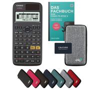 Casio fx-87DE X avec housse de protection Gris clair et manuel (80 pages, DIN A5) - Calculatrice scientifique - Smart Set