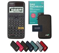 Casio fx-87DE X avec housse de protection Gris foncé et manuel (80 pages, DIN A5) - Calculatrice scientifique - Smart Set