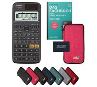Casio fx-87DE X avec housse de protection Rose et manuel (80 pages, DIN A5) - Calculatrice scientifique - Smart Set