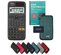 Casio fx-87DE X avec housse de protection Turquoise et manuel (80 pages, DIN A5) - Calculatrice scientifique - Smart Set