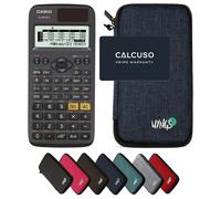 Casio fx-87DE X ClassWiz avec Housse de Protection WYNGS incluse Bleu - Calculatrice Scientifique - Pack de Base