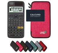 Casio fx-87DE X ClassWiz avec Housse de Protection WYNGS incluse Rose - Calculatrice Scientifique - Pack de Base