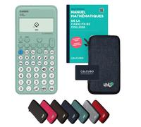 Casio fx-92 Collège avec housse de protection Bleu et manuel (88 pages, DIN A5) - Calculatrice scientifique - Smart Set