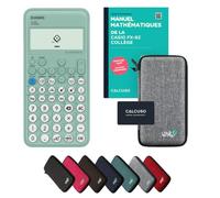 Casio fx-92 Collège avec Housse de Protection Gris Clair et Manuel (88 Pages, DIN A5) - Calculatrice Scientifique - Smart Set