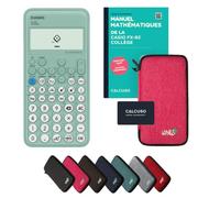 Casio fx-92 Collège avec Housse de Protection Rose et Manuel (88 Pages, DIN A5) - Calculatrice Scientifique - Smart Set