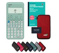 Casio fx-92 Collège avec housse de protection Rouge et manuel (88 pages, DIN A5) - Calculatrice scientifique - Smart Set