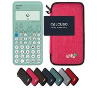 Casio fx-92 Collège avec Housse de Protection WYNGS incluse Rose - Calculatrice Scientifique - Pack de Base