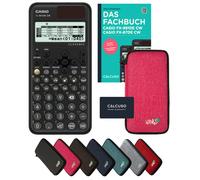 Casio fx-991DE CW avec housse de protection Rose et manuel (160 pages, DIN A5) - Calculatrice scientifique - Smart Set