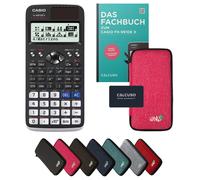 Casio fx-991DE X avec housse de protection Rose et manuel (128 pages, DIN A5) - Calculatrice scientifique - Smart Set