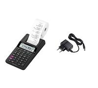 Casio HR8RCE Calculatrice Imprimante Semi Professionnelle Noir & AD-A60024SGP1OP1EH Adaptateur pour Calculatrice Noir