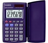 Casio Calculatrice de poche HS-8 VERA solaire 8 chiffres bleu foncé