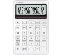 CASIO MS-200DQ-WE stylischer Tischrechner, Weiß, 12-stelliges Display | Großes 12-stelliges Display, Steuerberechnung, Profi-Prozentrechnung, stylisches Design, Gummifüße, Solar-Batteriebetrieb