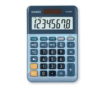 Casio Calculatrice de bureau MS-88EM – Grand affichage 8 chiffres, solaire, bleu