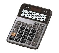 Casio MX-120B Calculatrice de bureau basique 12 chiffres 1 ligne Noir Gris Alimentée par pile et solaire
