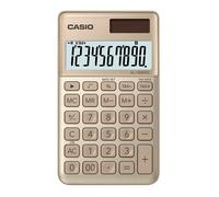Casio SL-1000SC-GD - Calculatrice fiscale 10 chiffres en aluminium, solaire + batterie, jaune