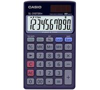 Casio Calculatrice de poche SL-310TER+ Affichage 10 chiffres Convertisseur euro Bleu