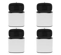 Caskunbsy Lot de 4 poubelles à montage mural avec couvercle et crochets