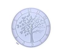 CASNO Moule en silicone, horloge ronde en silicone, moule époxy pour horloge, moule en résine pour loisirs créatifs, décoration de bureau