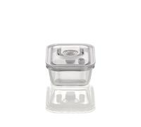 CASO VacuBoxx EM Récipient sous vide carré 600 ml - Récipient sous vide extrêmement stable en verre borosilicate, sans BPA, résistant à la chaleur, passe au lave-vaisselle, au congélateur, neutre au