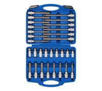 CASOMAN Lot de 30 douilles hexagonales pour llen H5-H19, CR-V, 30 pièces extra longues, ensemble de douilles hexagonales internes extra longues