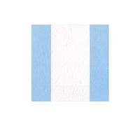 Caspari Bandol Stripe Paper Cocktail Napkins in Light Blue, Pack of 20