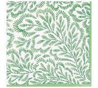 Caspari Lot de 20 serviettes de table en papier Motif feuilles Vert