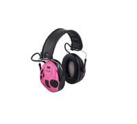 3M PELTOR Casque anti-bruit SportTac MT16H210F-478-RE 26 dB coques roses/vertes serre-tête pliable