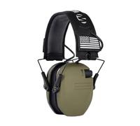 Casque antibruit actif pour la chasse - Écouteurs électroniques avec réduction du bruit - Casque pliable avec microphones directionnels - Arceau réglable - Prise externe