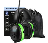 Casque Antibruit Électronique Bluetooth 5.3 Rechargeable SNR 31 dB Radio FM/AM Microphone pour Tir et Chantier