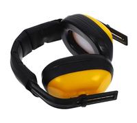 Casque Antibruit Industriel Protection Auditive, Réglable et chantier | Coques ABS Fermées, Coussinets en Mousse Douce, Arceau Coulissant Pliable, Coloris Jaune, Format Compact