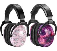 Casque antibruit pour enfants - Coussinets d'écoute - Crée un environnement calme - Réglable et pliable - Réduction de bruit (SNR) de 27 dB - Bleu
