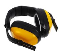 Casque Antibruit Réglable Coussinets Souples pour Espaces D’étude | Protection Auditive ABS, Arceau Coulissant Pliable, Coques Enveloppantes Jaunes, Adaptée aux Machines et Outils Électriques