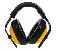 Casque Antibruit Réglable, Oreilles Couvertes, Jaune | Coques Fermées en ABS, Rembourrage Doux en Éponge, Arceau Coulissant Pliable, Adapté Chantiers, Machines et Stands de Tir