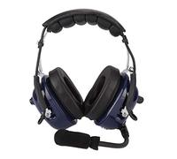Casque d'aviation Universel, Double Prise 3,5 mm réduction du Bruit Casque réglable en Acier Inoxydable Bandeau Pilote, pour Pilote d'aviation, Noir