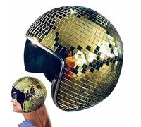 Casque De Boule Disco, Casque Boule Disco Avec Visière Rétractable, Chapeau À Paillettes Disco, Casque Décoration Disco, Casque De Chapeau De Boule Disco En Verre Miroir Pailleté Pour DJ Club, Fêtes