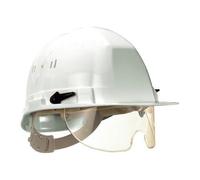 Casque de chantier avec lunette incolore - coiffe standard - réglage standard