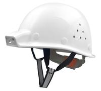 Casque de Chantier EN397 avec Éclairage LED - Mustbau - Blanc - Mixte