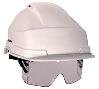 Casque de chantier IRIS 2 blanc avec lunette masque AUBOUEIX 0271C