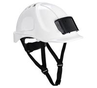 Casque de chantier porte badge Endurance Blanc Portwest